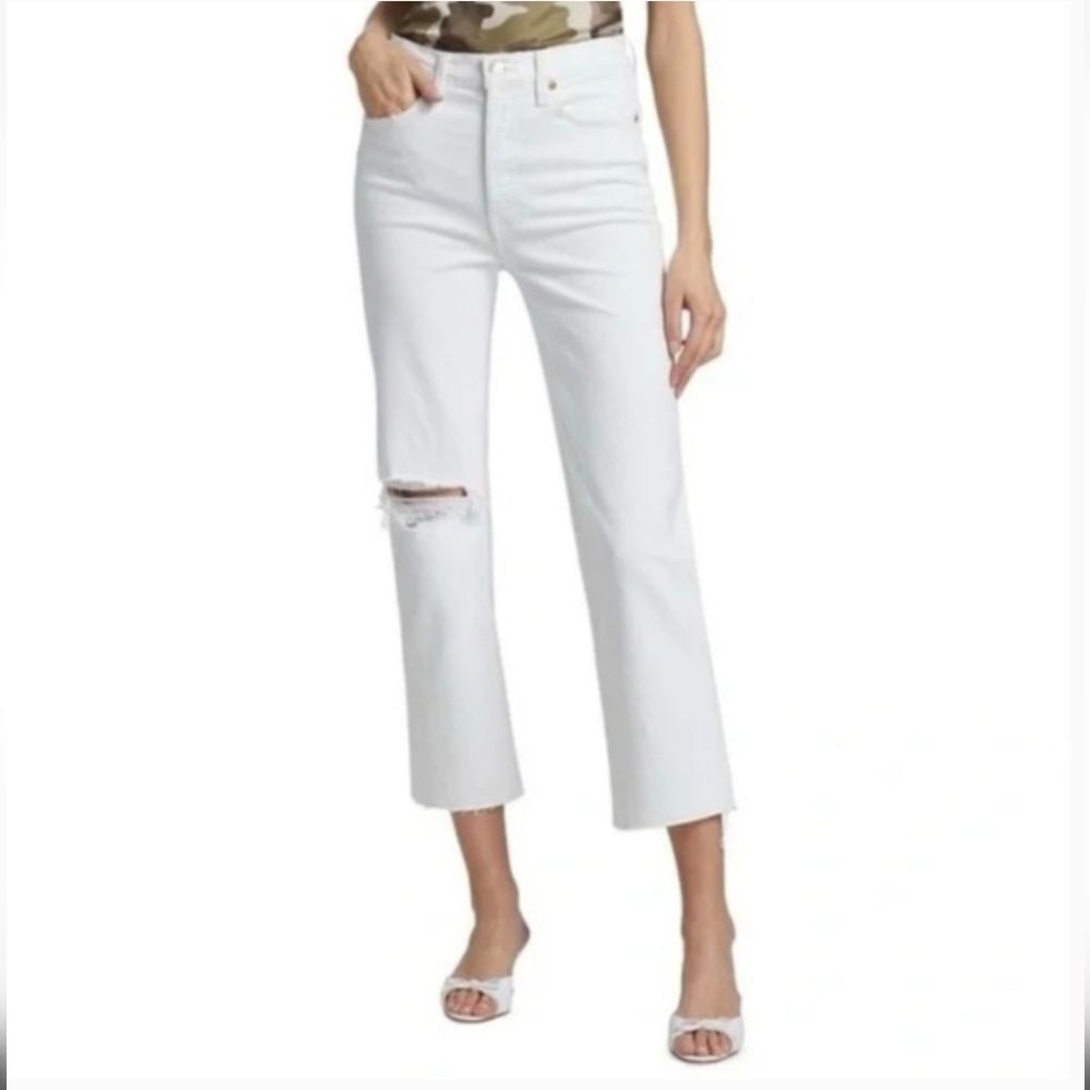 Re/Done 70s Stovepipe Worn White Jeans Women’s Sz 26